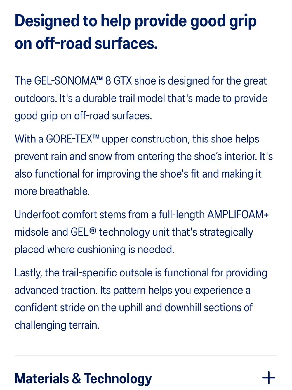 Asics GEL-SONOMA 8 GTX Trail Shoe - Black